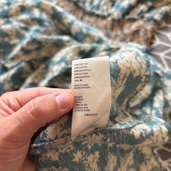 Free people Ellie Floral Print Gauze Dress in Soft Seafoam Womens Sz Small - Picture 16 of 16